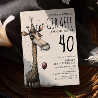 Aniversário Adulto Girafa Divertida e Caprichosa