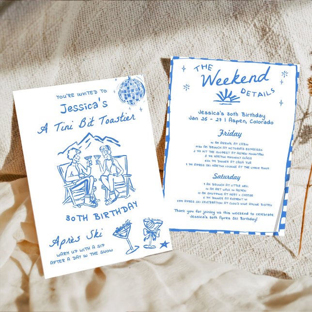 Convites Aniversário Apos Esqui Um Pouco Mais Quente (Criador carregado)