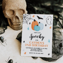 Aniversário Assustador de Halloween com Abóboras A