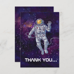 Convites Aniversário. Astronauta no Espaço com Estrelas e G