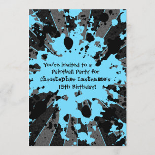 Convites Aniversário azul