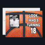 CONVITES ANIVERSÁRIO - BASQUETE - 18º CONVITE/FOTO<br><div class="desc">VEJA A MESMA IMAGEM PARA OS ANOS 10,  13,  16,  18,  20</div>