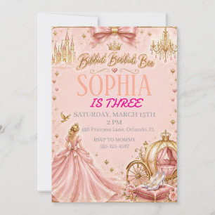 Convites Aniversário Bibbidi Bobbidi Boo