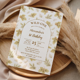 Convites Aniversário Boho Woodland Wild One