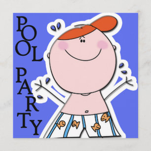 Convites Aniversário bonito da natação da festa na pisci