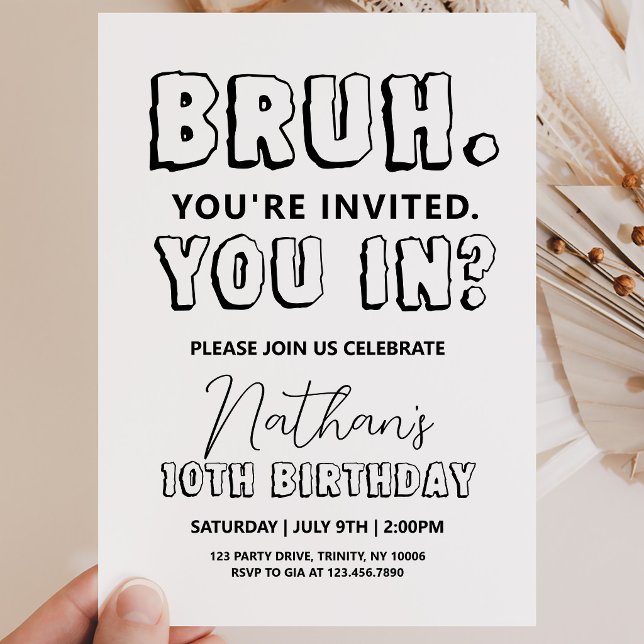 Convites Aniversário Bruh (Criador carregado)