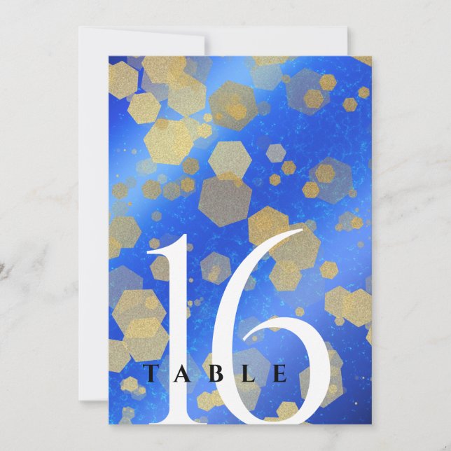 Convites Aniversário Casado do Elegante Nove Lapis Lazuli (Frente)