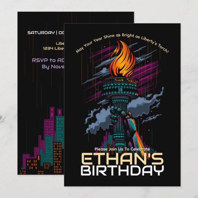 Convites Aniversário Claro da Liberdade (Frente/Verso)