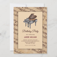 Aniversário clássico de música venenosa para piano