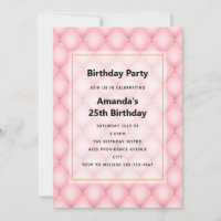 Aniversário com padrão de diamante rosa luxuoso