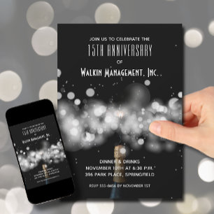 Convites Aniversário Comercial do Champagne