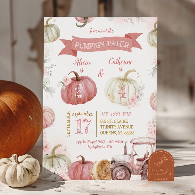 Convites Aniversário comum das raparigas sibilantes, cor-de (Criador carregado)