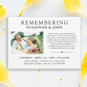 Convites Aniversário comum minimalista da morte