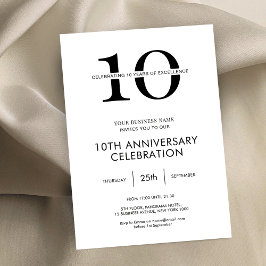 Convites Aniversário Corporativo Empresarial Moderno Minima