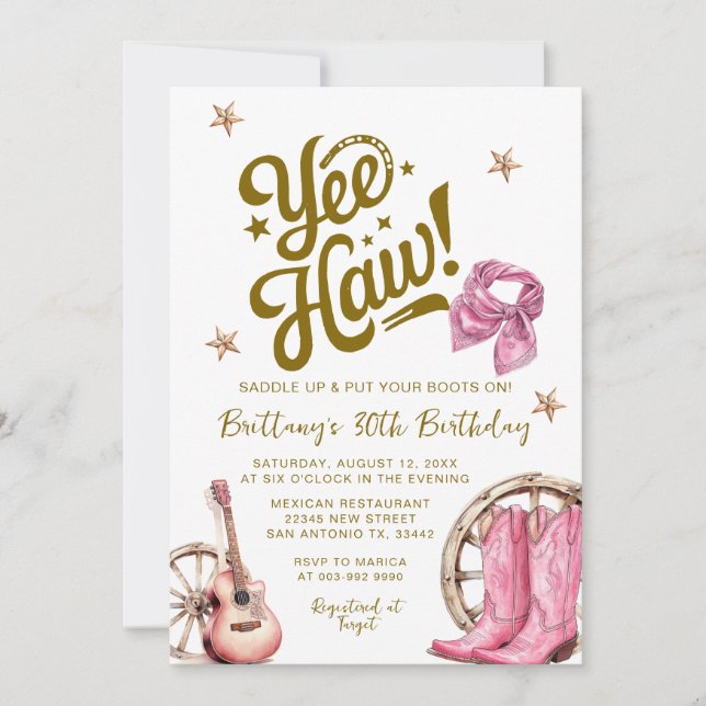 Convites Aniversário da 30 russa ocidental adulta (Frente)