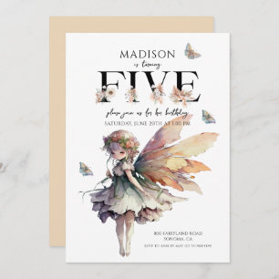 Convites Aniversário da 5 de Fada Mágica