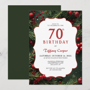 Convites Aniversário da 70 de Natal