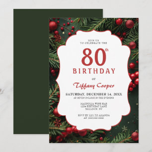 Convites Aniversário da 80 de Natal