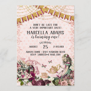 Convites Aniversário da Alice no País das Maravilhas