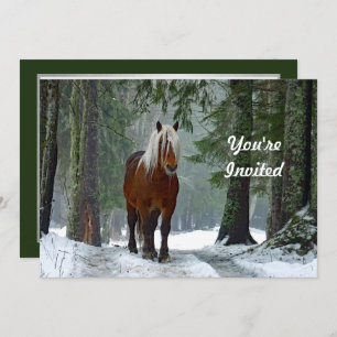 Convites Aniversário da Aquarela da Floresta Equina