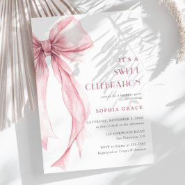 Convites Aniversário da Arco de Coquetes Rosa Super Elegant