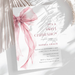 Convites Aniversário da Arco de Coquetes Rosa Super Elegant