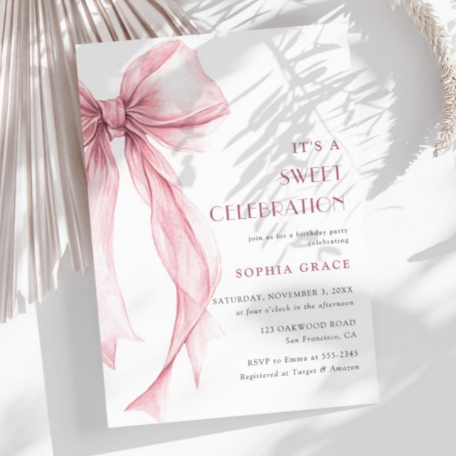 Convites Aniversário da Arco de Coquetes Rosa Super Elegant (Criador carregado)