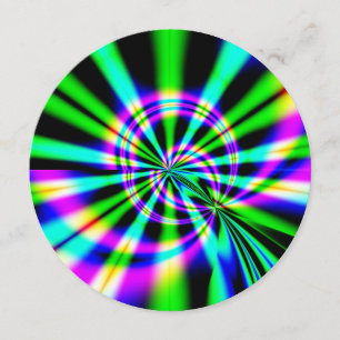 Convites Aniversário da arte do Fractal da roda de Ferris