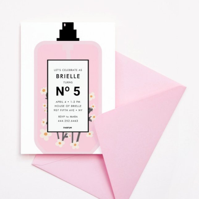 Convites Aniversário da Beleza Perfume das Crianças (Criador carregado)