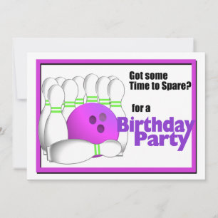 Convites Aniversário da boliche