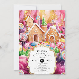 Convites Aniversário da Candyland para Crianças Personaliza
