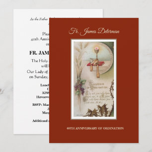 Convites Aniversário da classificação do sacerdote cató