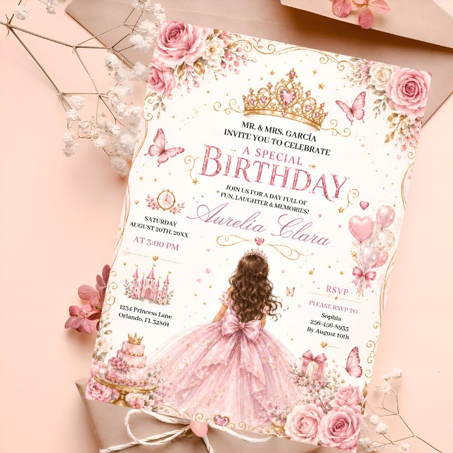 Convites Aniversário da Coroa Floral (Criador carregado)