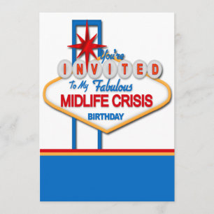 Convites Aniversário da crise do Midlife do estilo de Vega