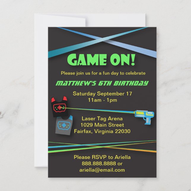 Convites Aniversário da Etiqueta Laser ou Festa de Construç (Frente)