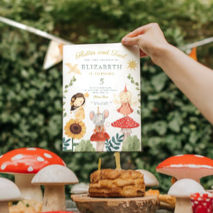 Convites Aniversário da Fada Encantada e Encantada de Flutu