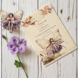 Convites Aniversário da Fada Flor e Flores