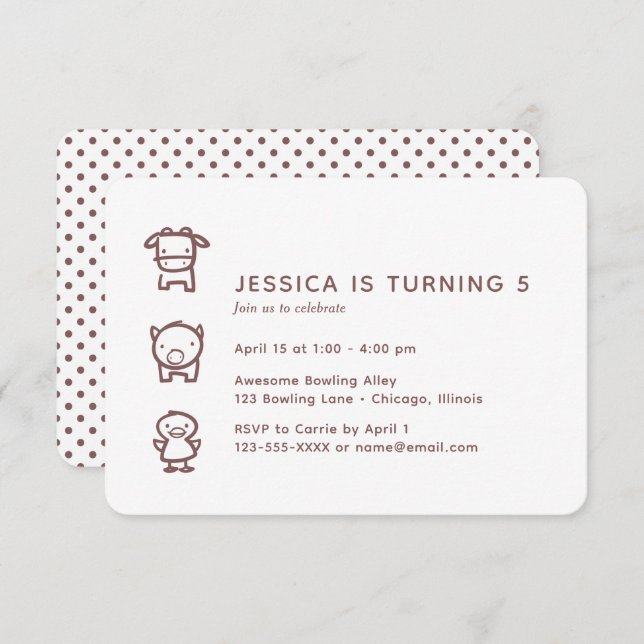 Convites Aniversário da fazenda (Frente/Verso)