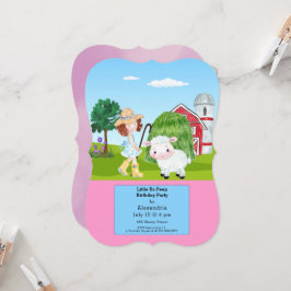 Convites Aniversário da Fazenda da Fada Leiteira de Bo Peep