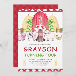 Convites Aniversário da Fazenda de Aquarela