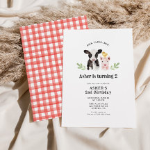 Aniversário da Fazenda de Oink Cluck Moo Cute