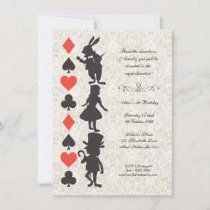 Convites Aniversário da festa do chá Alice no País das M