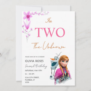 Convites Aniversário da Flor Rosa para Crianças