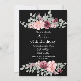 Convites Aniversário da Flora Verde Rosa Rosa Rosa Rosa Ros