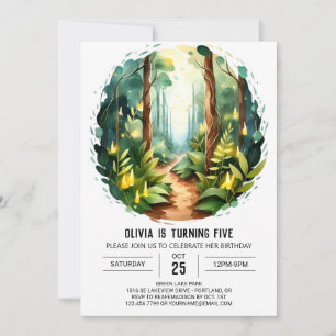 Convites Aniversário da Floresta de Pinheiros Encantada