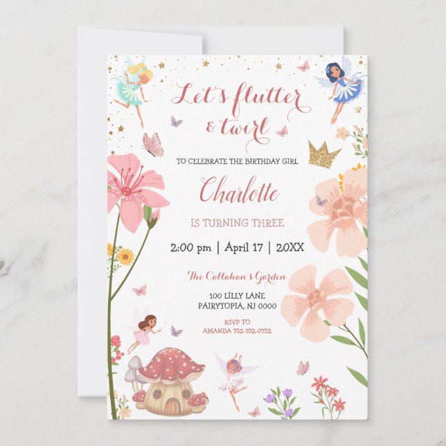 Convites Aniversário da Floresta Látea do Jardim Magnético  (Frente)