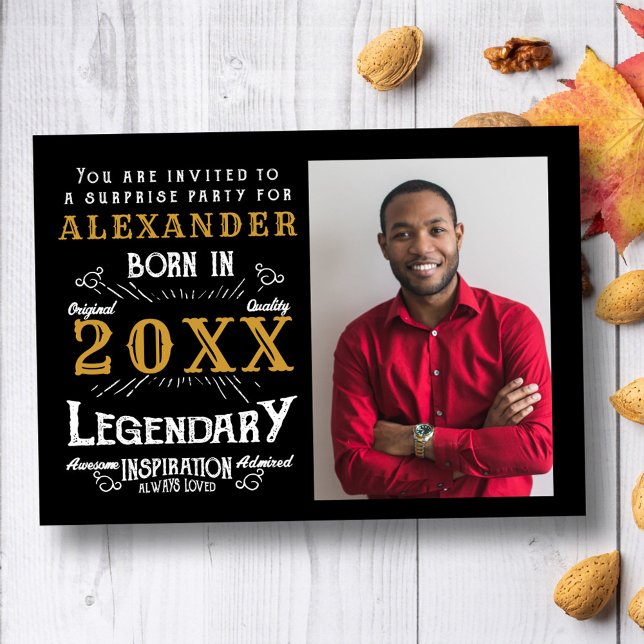 Convites Aniversário da Foto Adulta (Criador carregado)