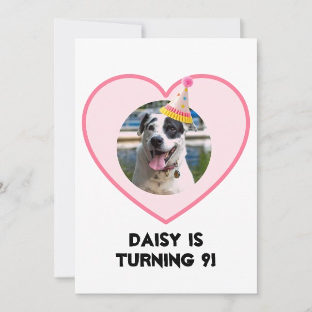 Convites Aniversário da Foto de bolinhas (Frente)