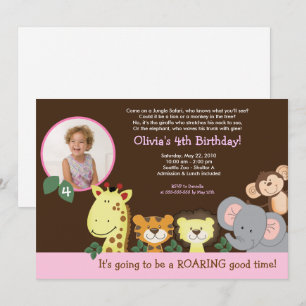 Convites Aniversário da Fotografia de Animais do Festa de 