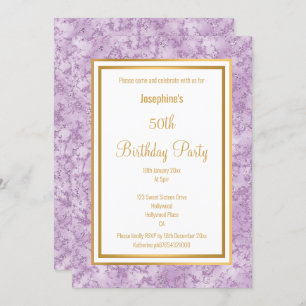 CONVITES ANIVERSÁRIO DA FRONTEIRA LILAC ELEGANTE